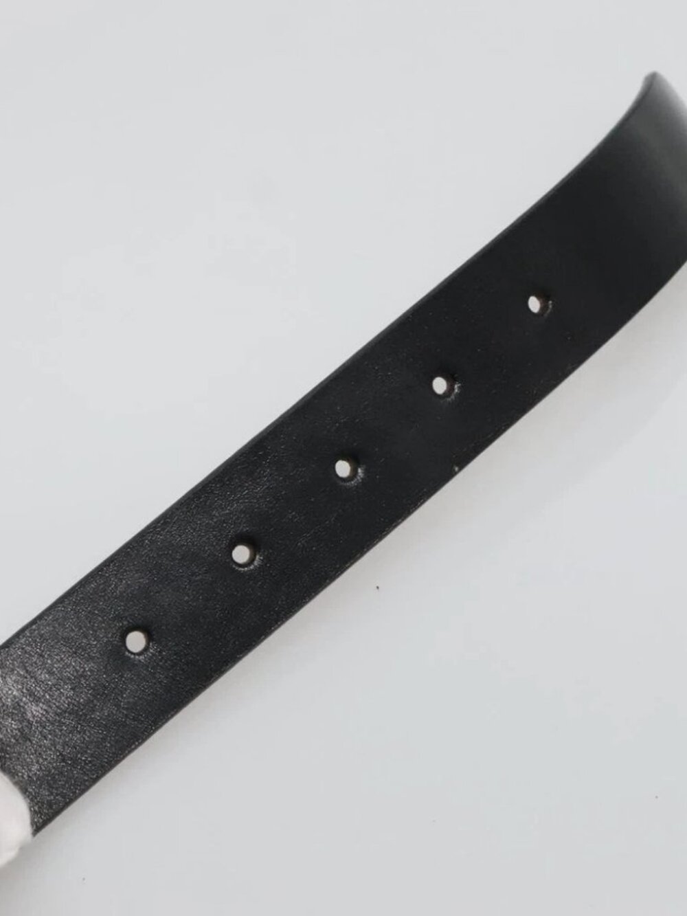 FENDI Belt Leather 41.3" Black Auth sw412 - Picture 9 of 11